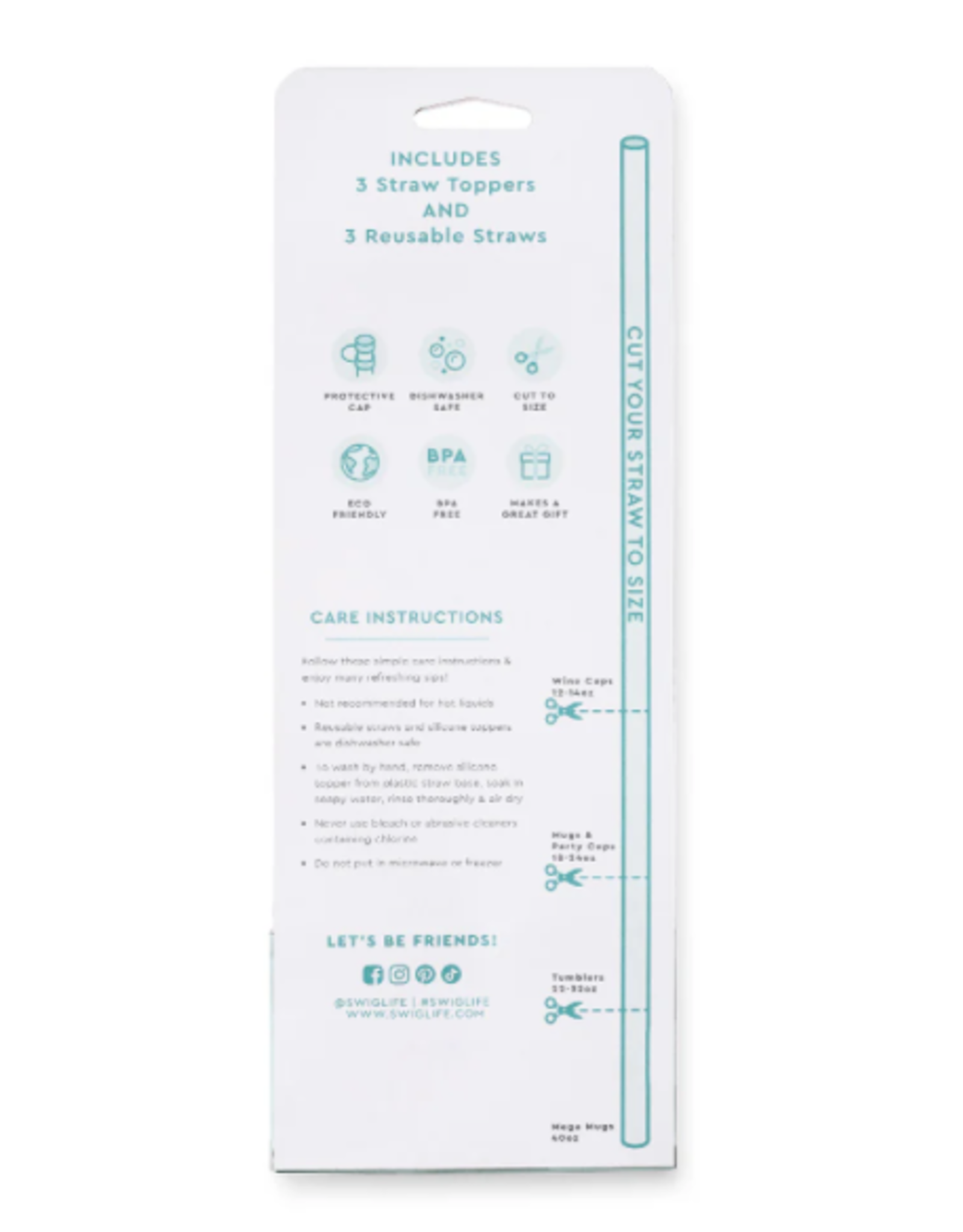 Swig Home Run Straw Topper Set