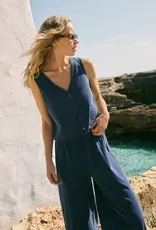 Z Supply Solace Jersey Denim Top Indigo