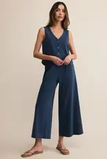 Z Supply Solace Jersey Denim Top Indigo