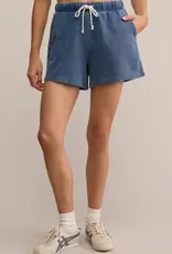 Z Supply Hunter Knit Denim Short Vintage Indigo