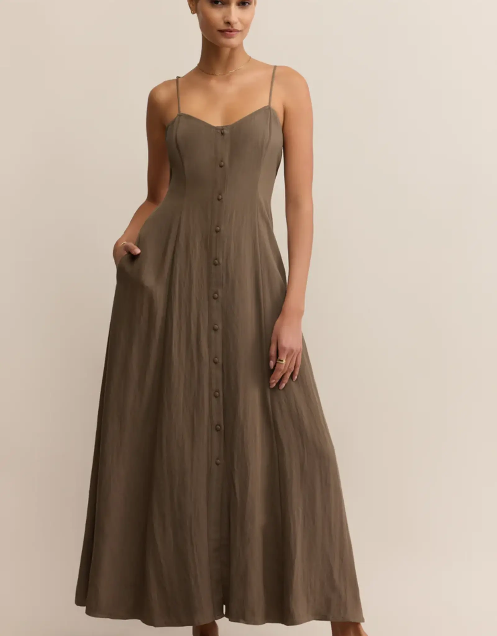 Z Supply Angel Eyes Midi Dress Tiki