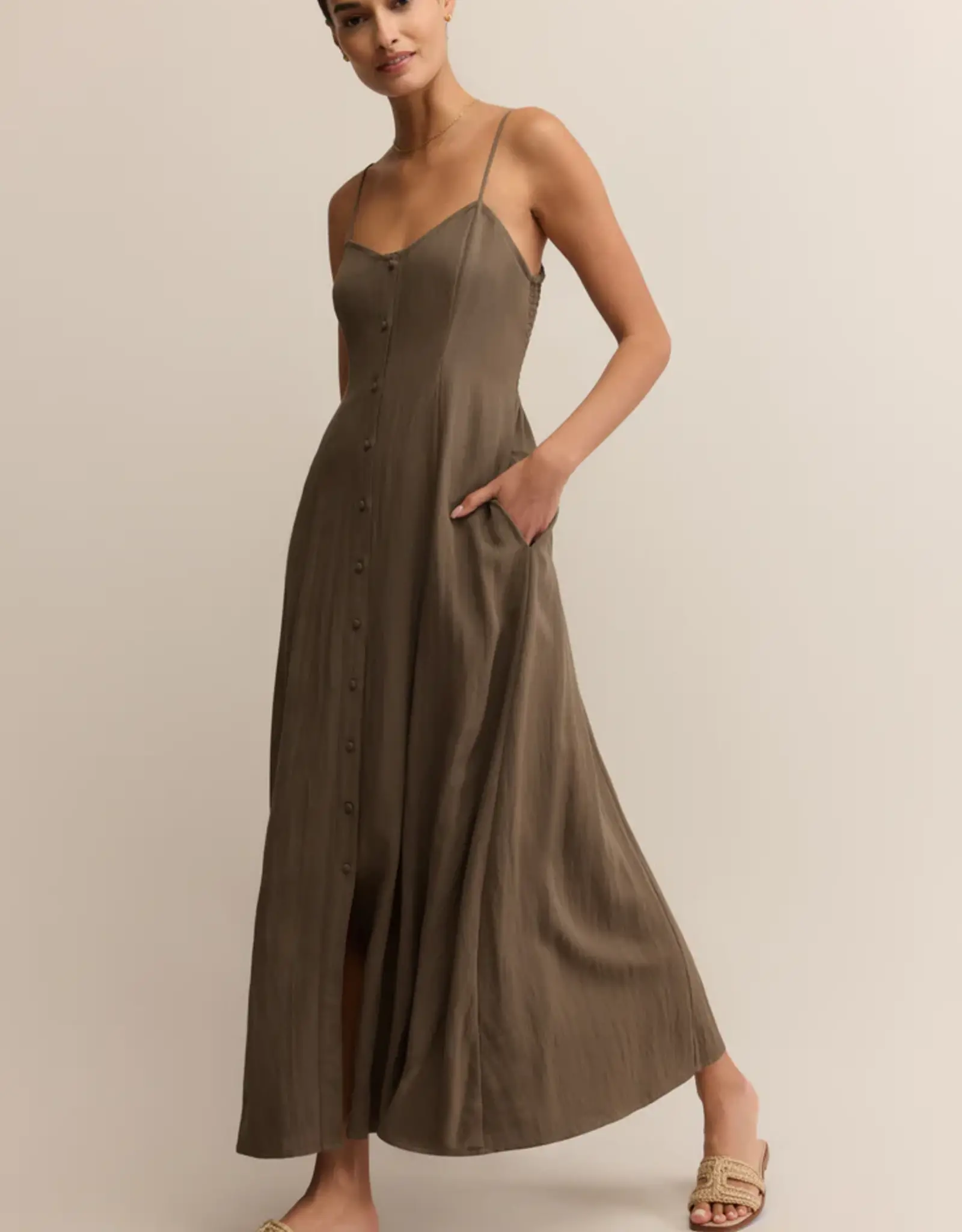 Z Supply Angel Eyes Midi Dress Tiki