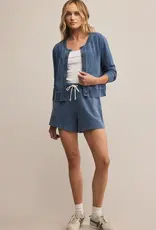 Z Supply Daily Knit Denim Cardigan Vintage Indigo