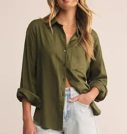 Z Supply Alfie Button Up Shirt Fern