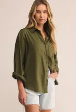 Z Supply Alfie Button Up Shirt Fern