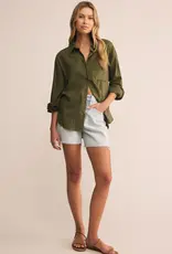 Z Supply Alfie Button Up Shirt Fern
