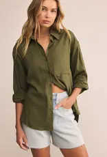 Z Supply Alfie Button Up Shirt Fern