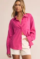 Z Supply Alfie Button Up Shirt Island Pink