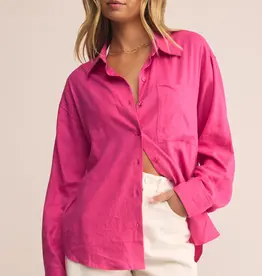 Z Supply Alfie Button Up Shirt Island Pink