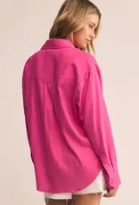 Z Supply Alfie Button Up Shirt Island Pink