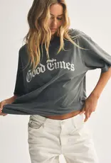 Z Supply Good Times City Tee Charcoal Moon
