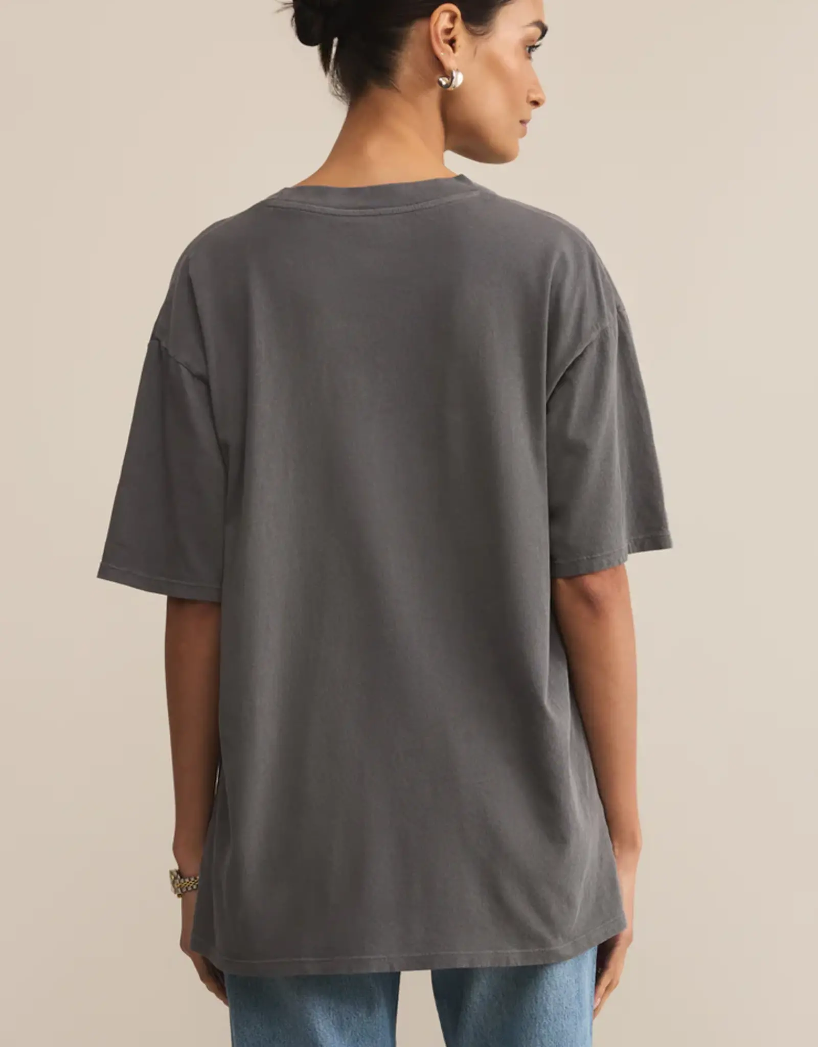 Z Supply Good Times City Tee Charcoal Moon