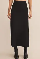 Z Supply Izabel Luxe Satin Skirt Black