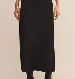 Z Supply Izabel Luxe Satin Skirt Black