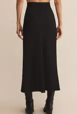 Z Supply Izabel Luxe Satin Skirt Black