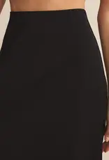 Z Supply Izabel Luxe Satin Skirt Black