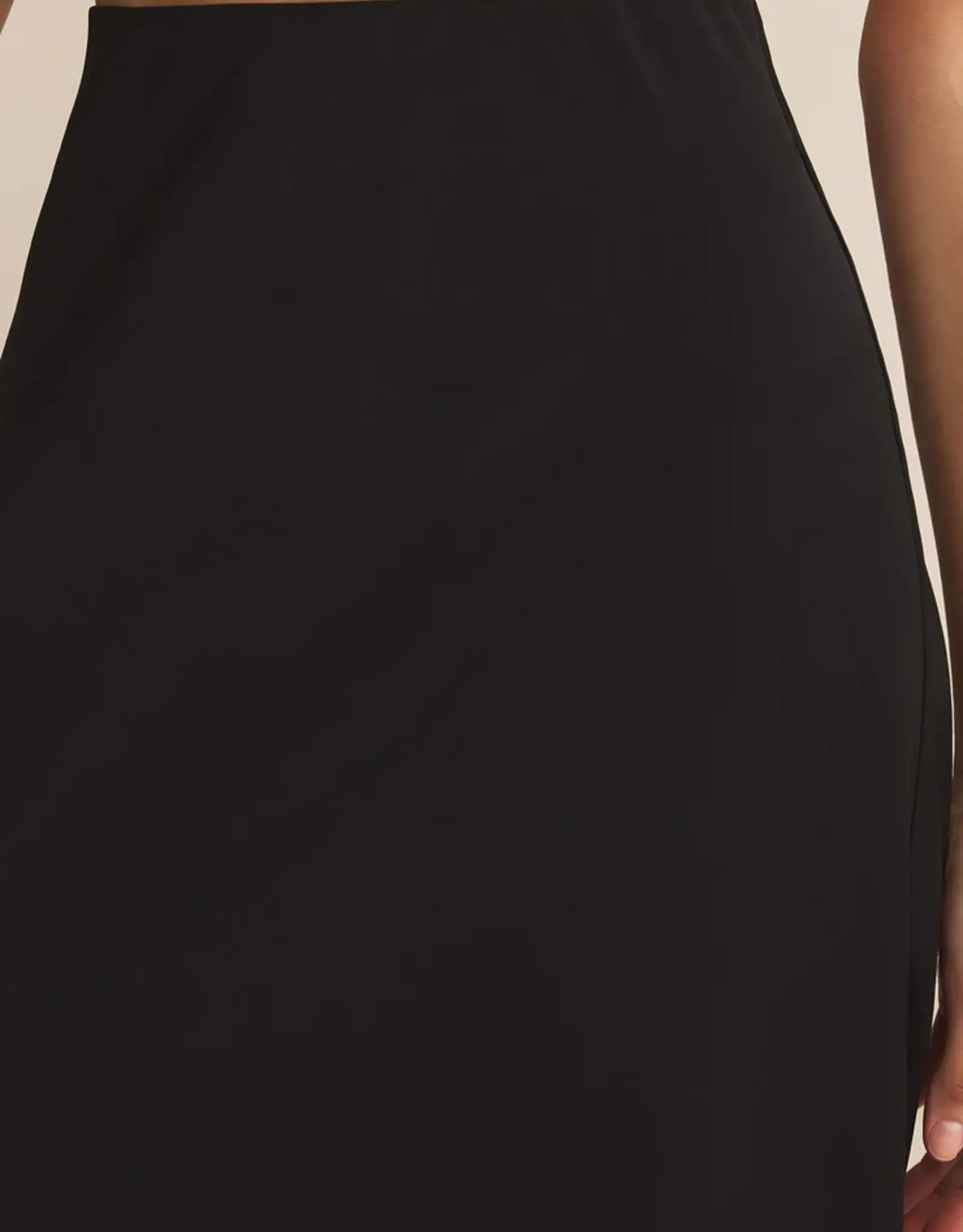 Z Supply Izabel Luxe Satin Skirt Black