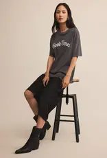 Z Supply Izabel Luxe Satin Skirt Black