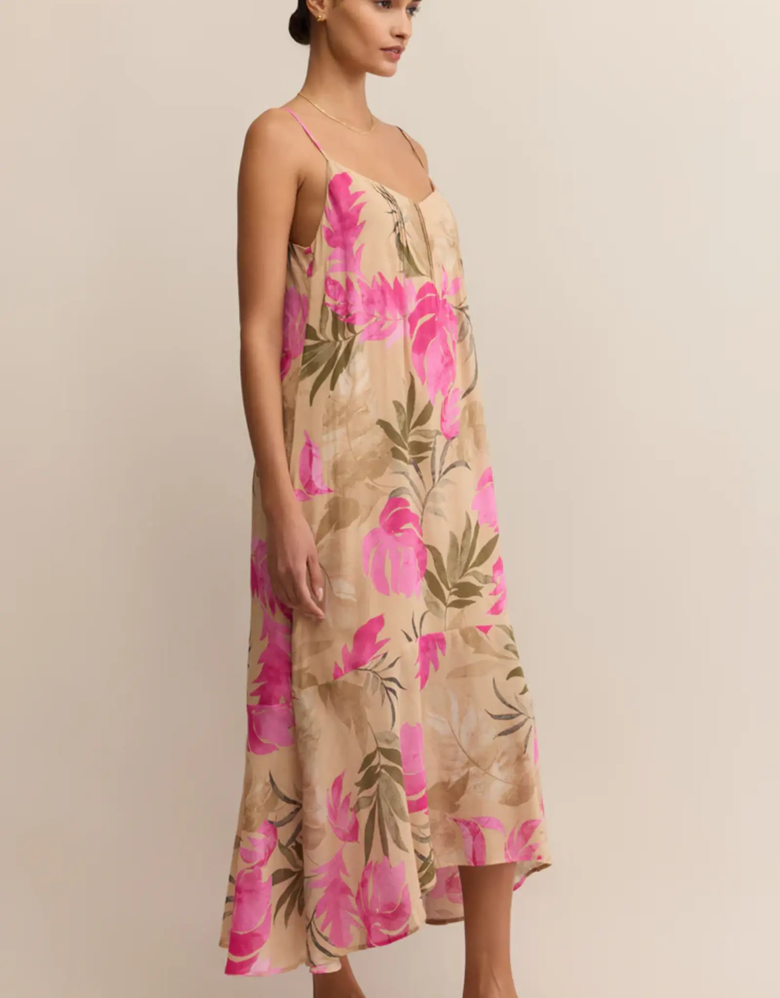 Z Supply Benson Ula Tropical Dress Desert Tan