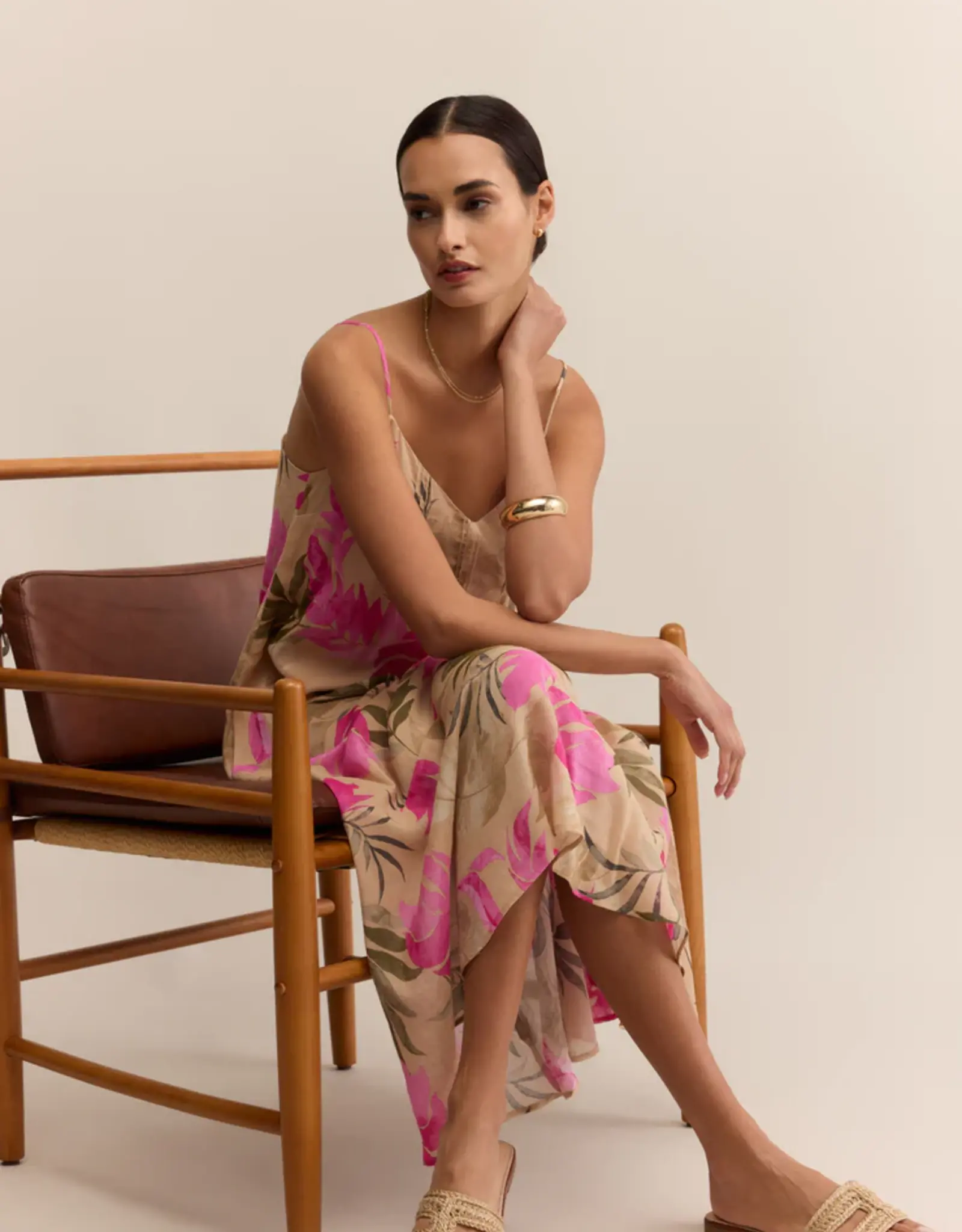 Z Supply Benson Ula Tropical Dress Desert Tan