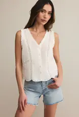 Z Supply Tomi Embroidered Tank White