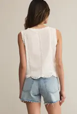Z Supply Tomi Embroidered Tank White