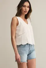 Z Supply Tomi Embroidered Tank White