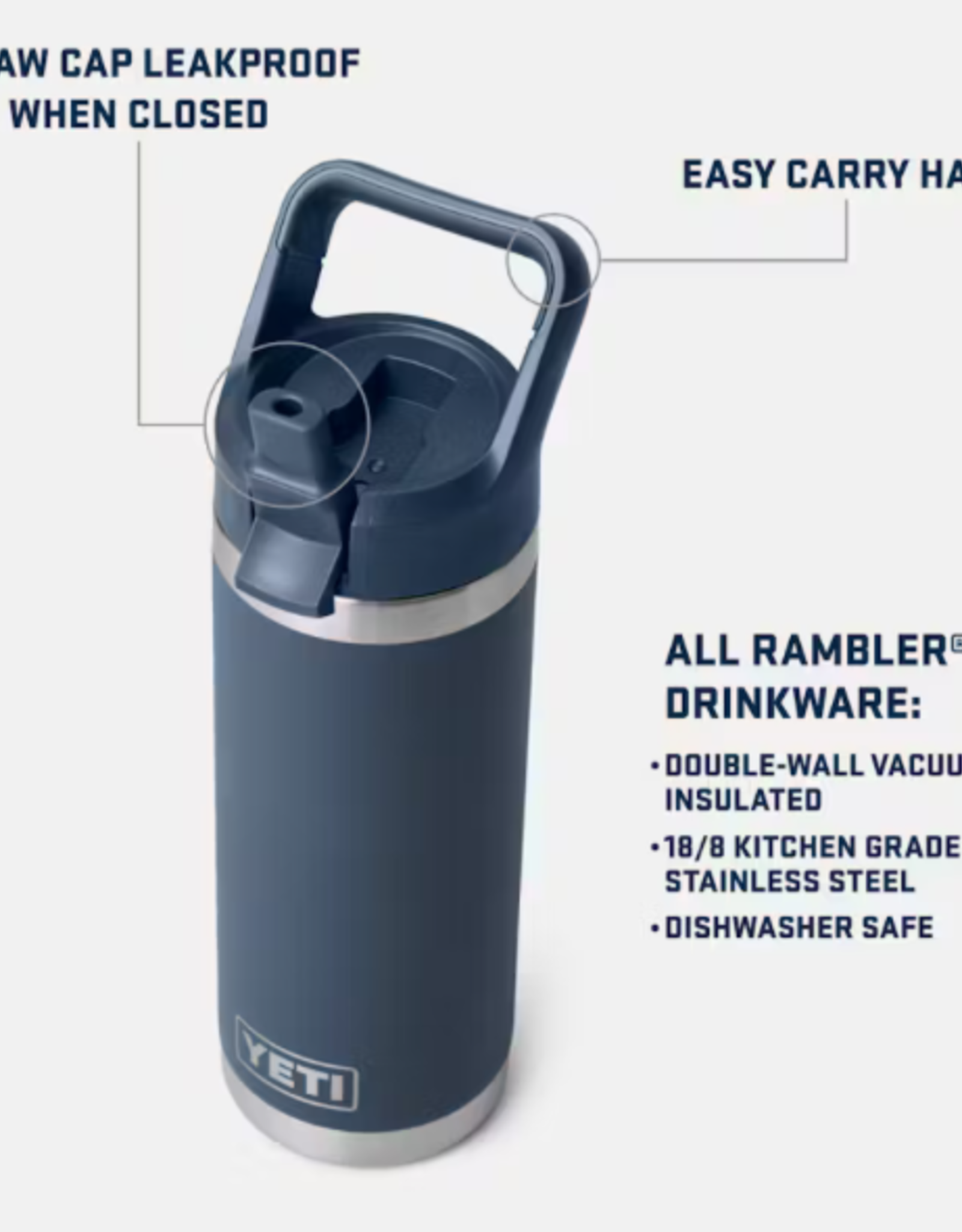 Rambler 18oz Straw Bottle Ultramarine Violet