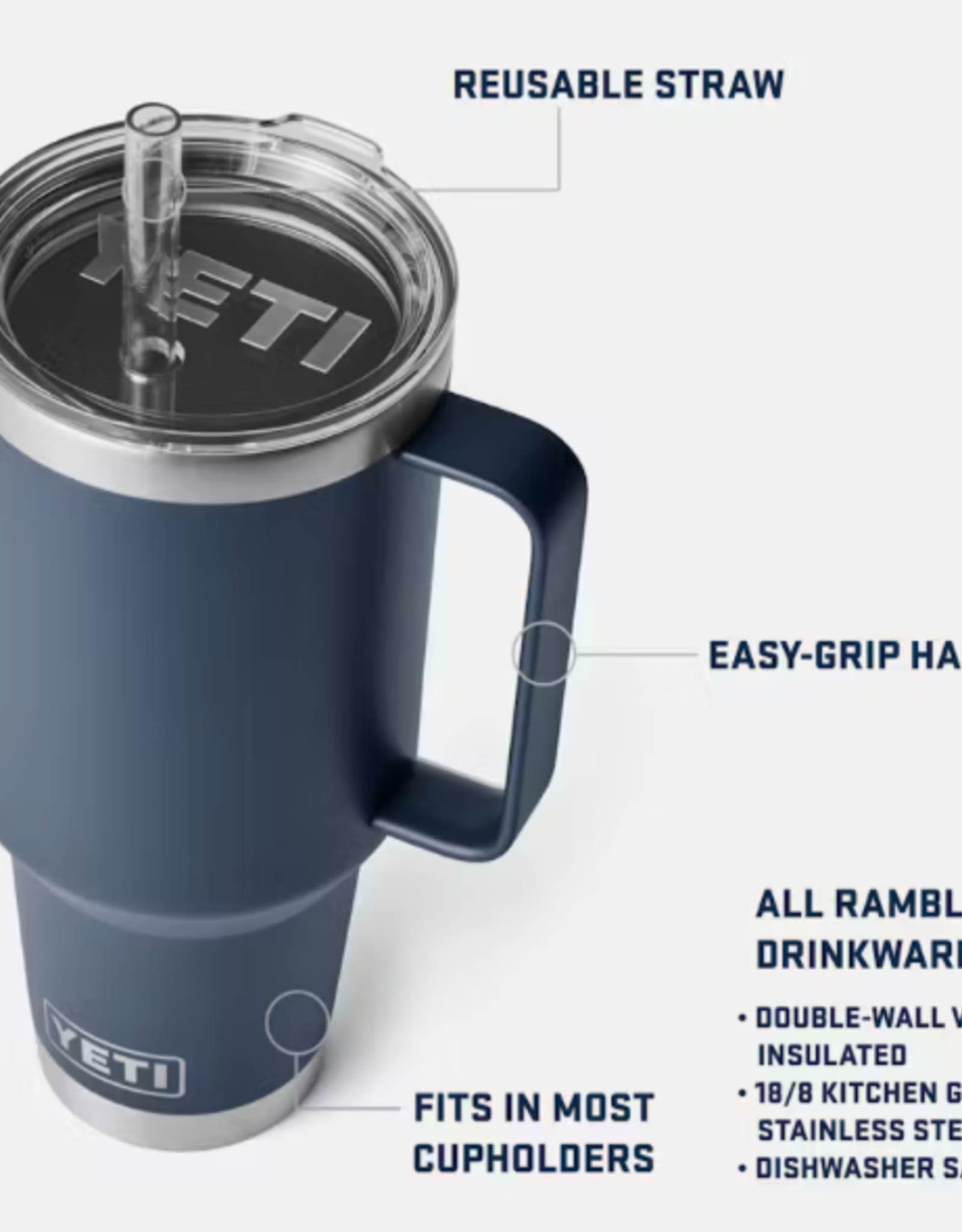 Rambler 42oz Straw Mug Ultramarine Violet