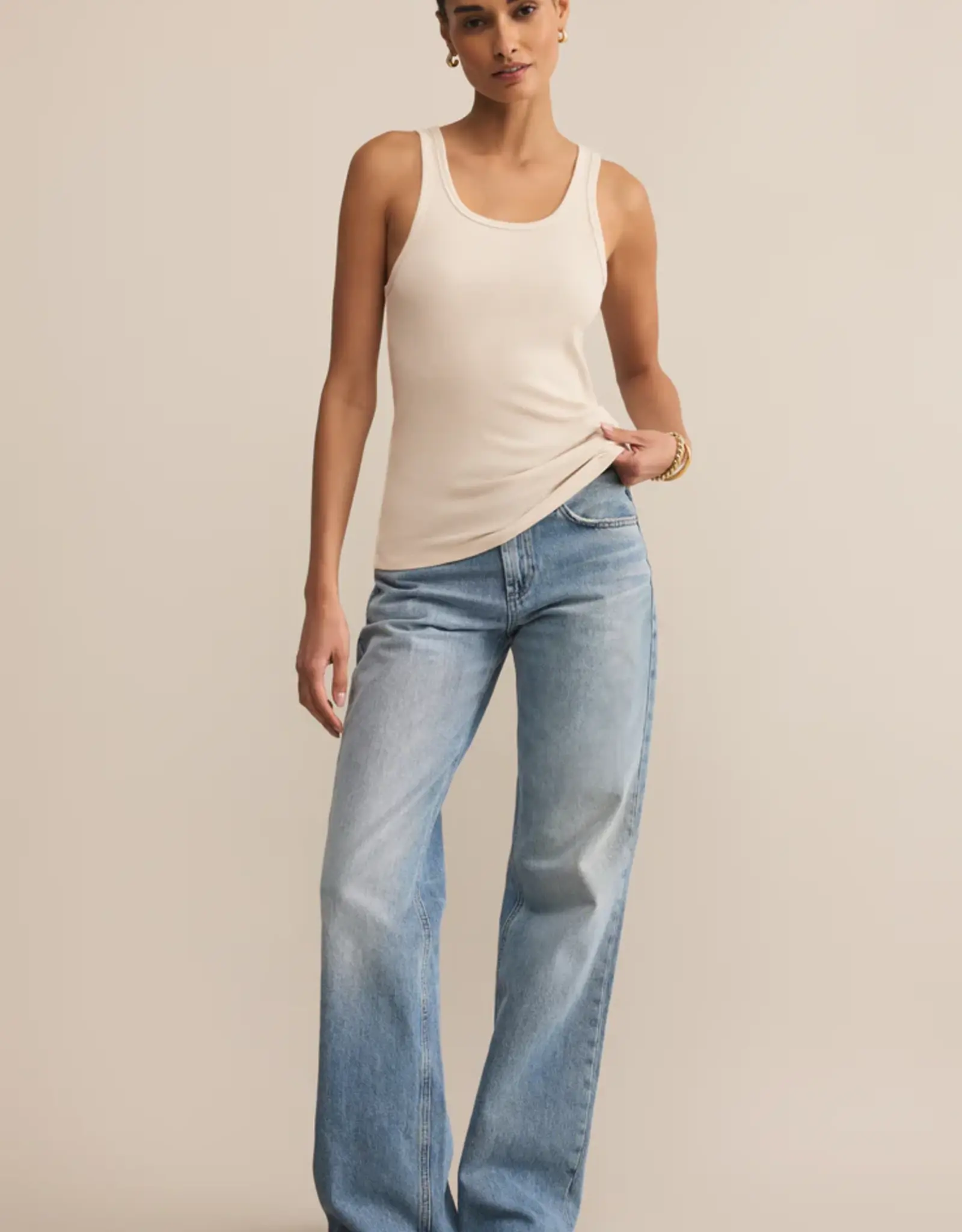 Z Supply Classic Scoop Tank Crystal