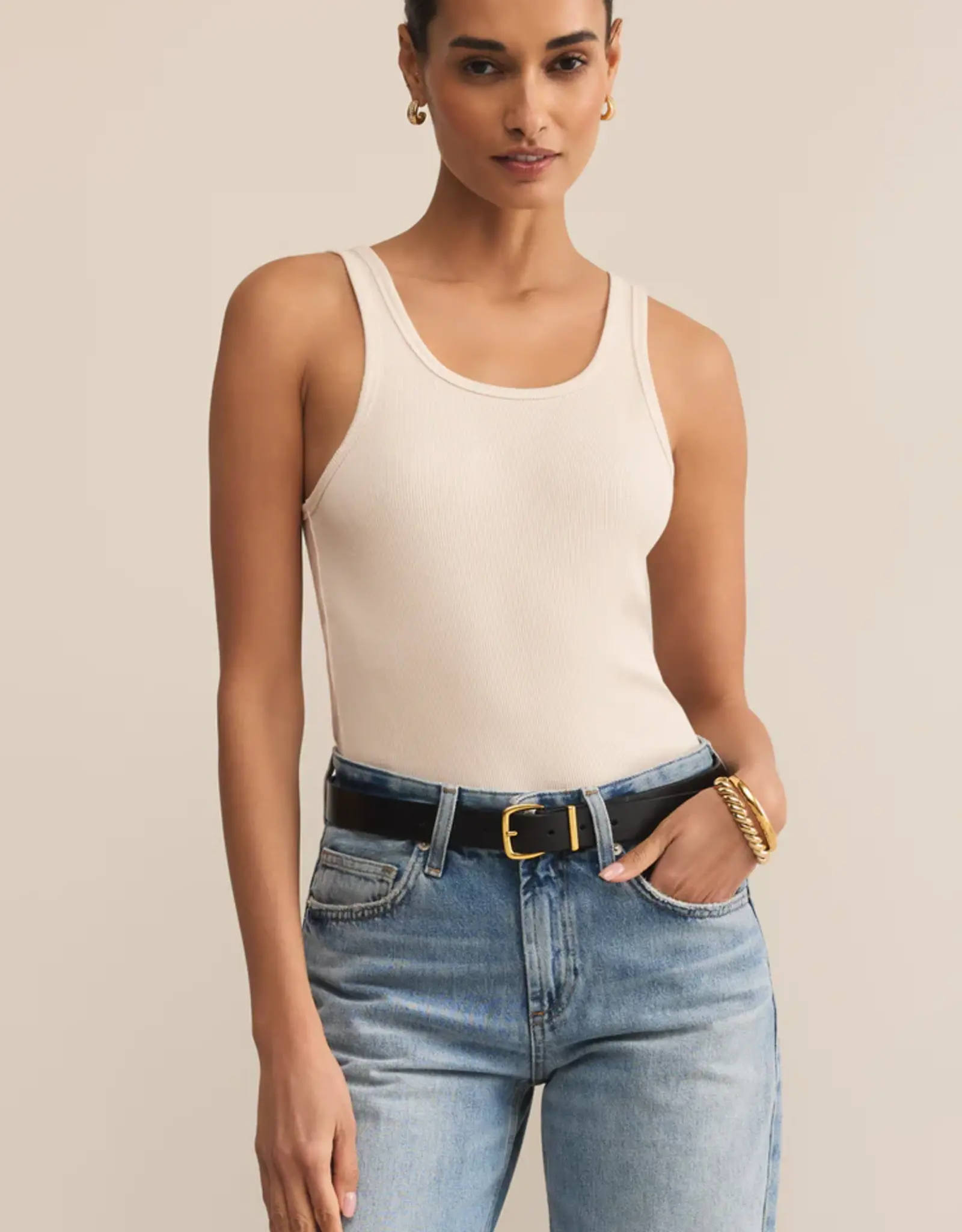 Z Supply Classic Scoop Tank Crystal