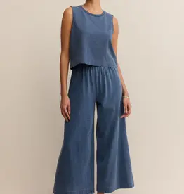 Z Supply Sloane Jersey Denim Muscle Vintage Indigo