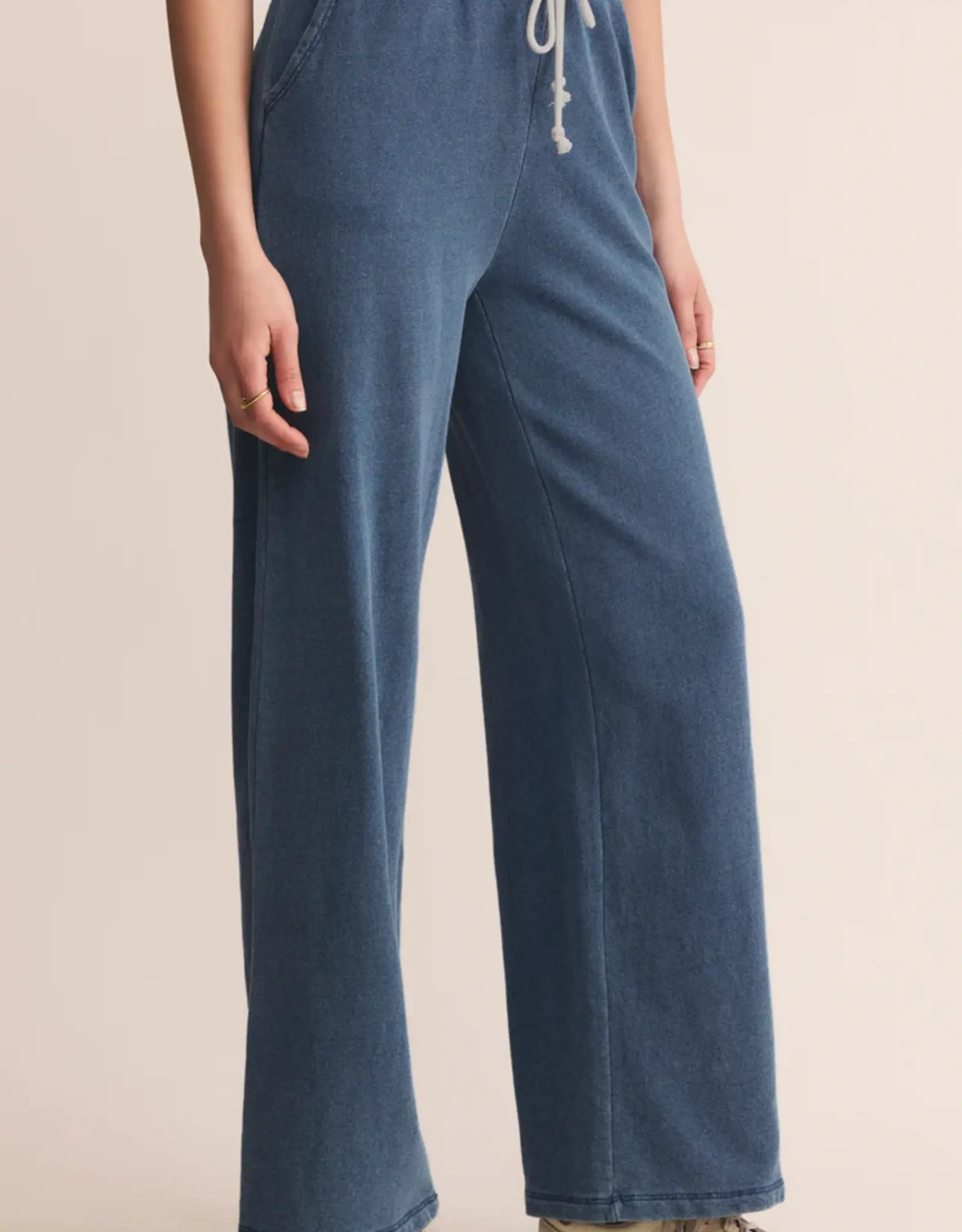 Z Supply Hunter Knit Denim Pant Vintage Indigo