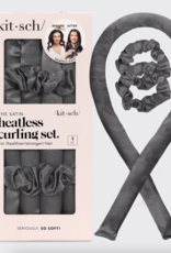 Satin Heatless Curling Set Charcoal