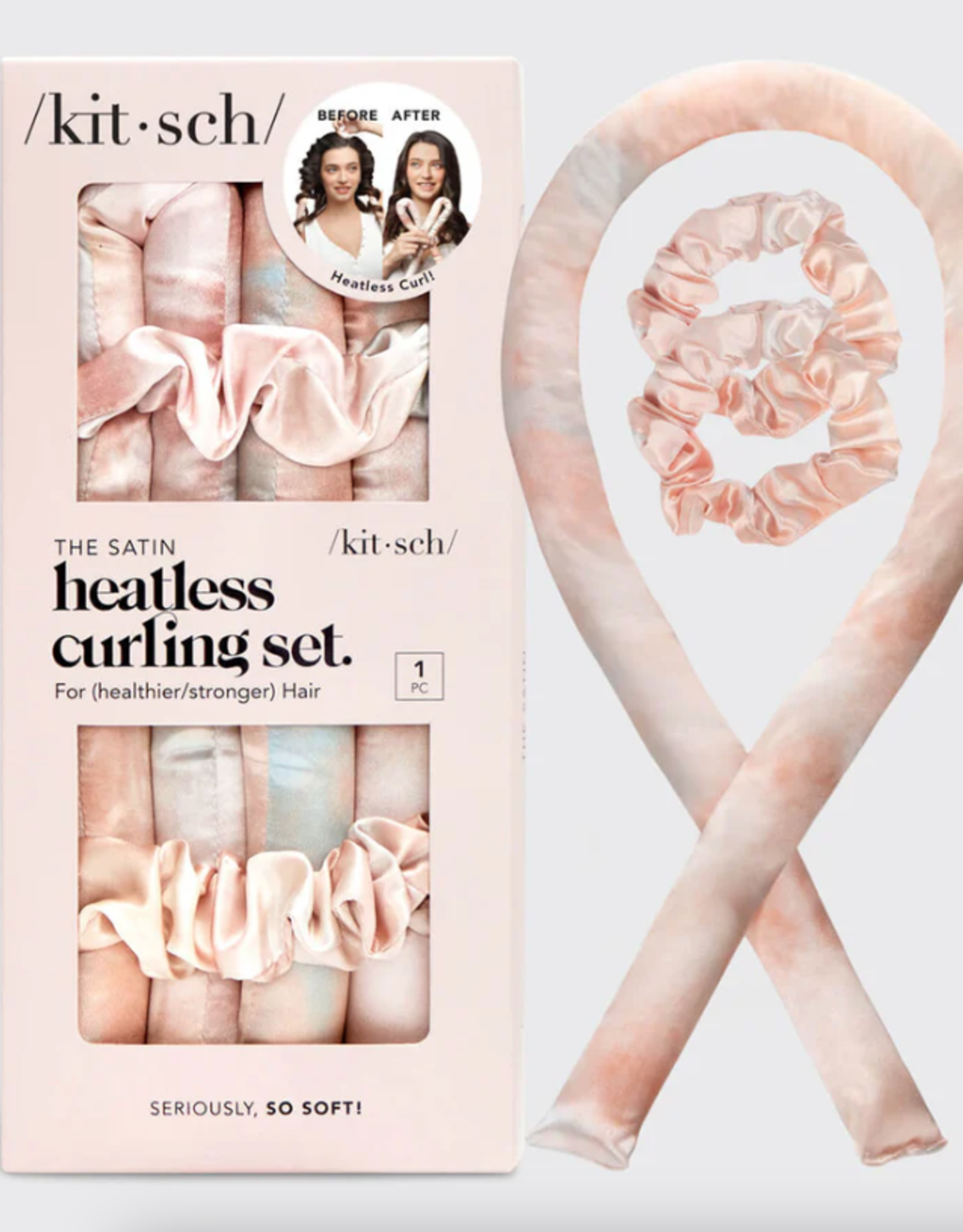 Satin Heatless Curling Set Sunset Tie Dye