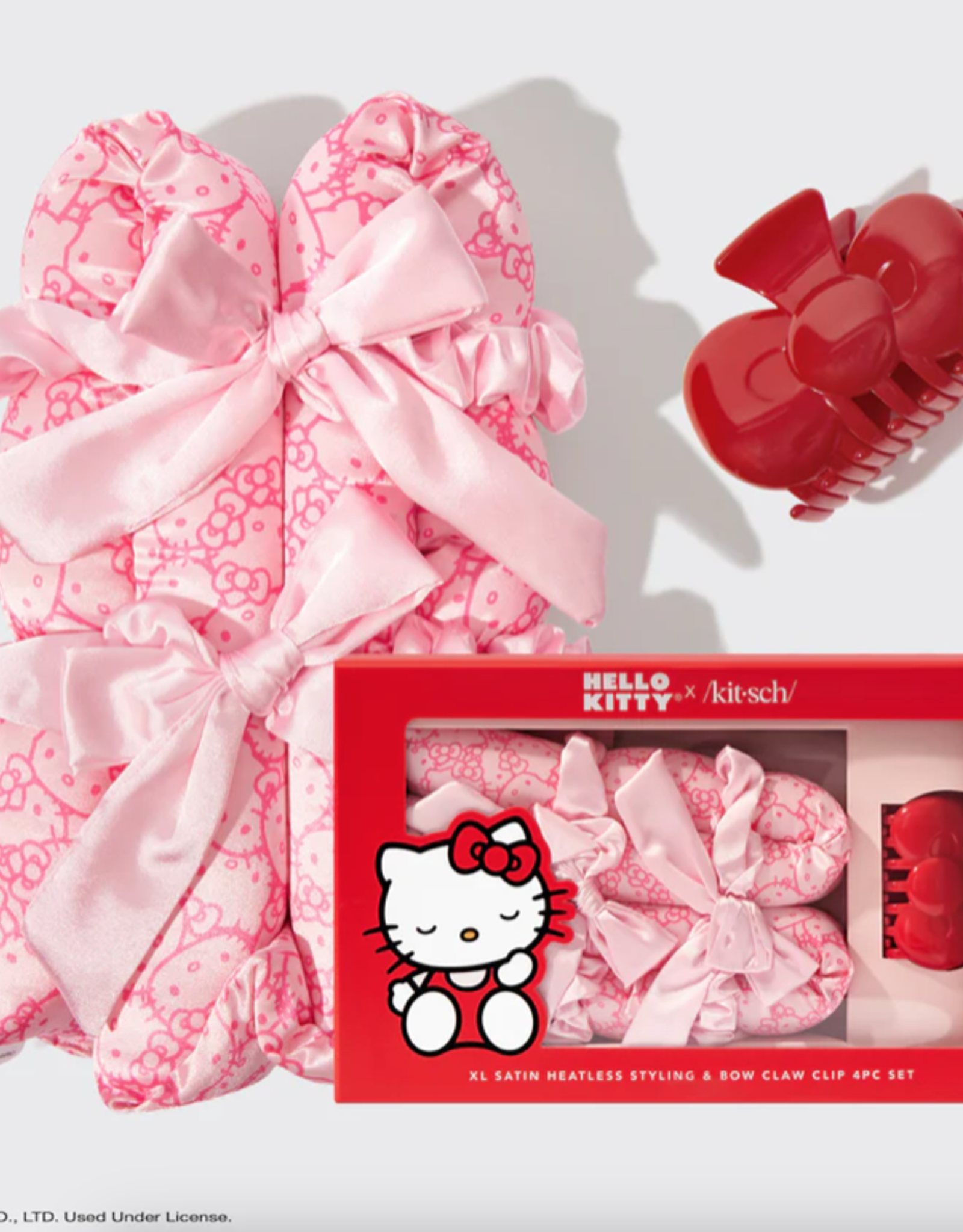 Hello Kitty Satin Heatless Styling & Bow Set 4pc