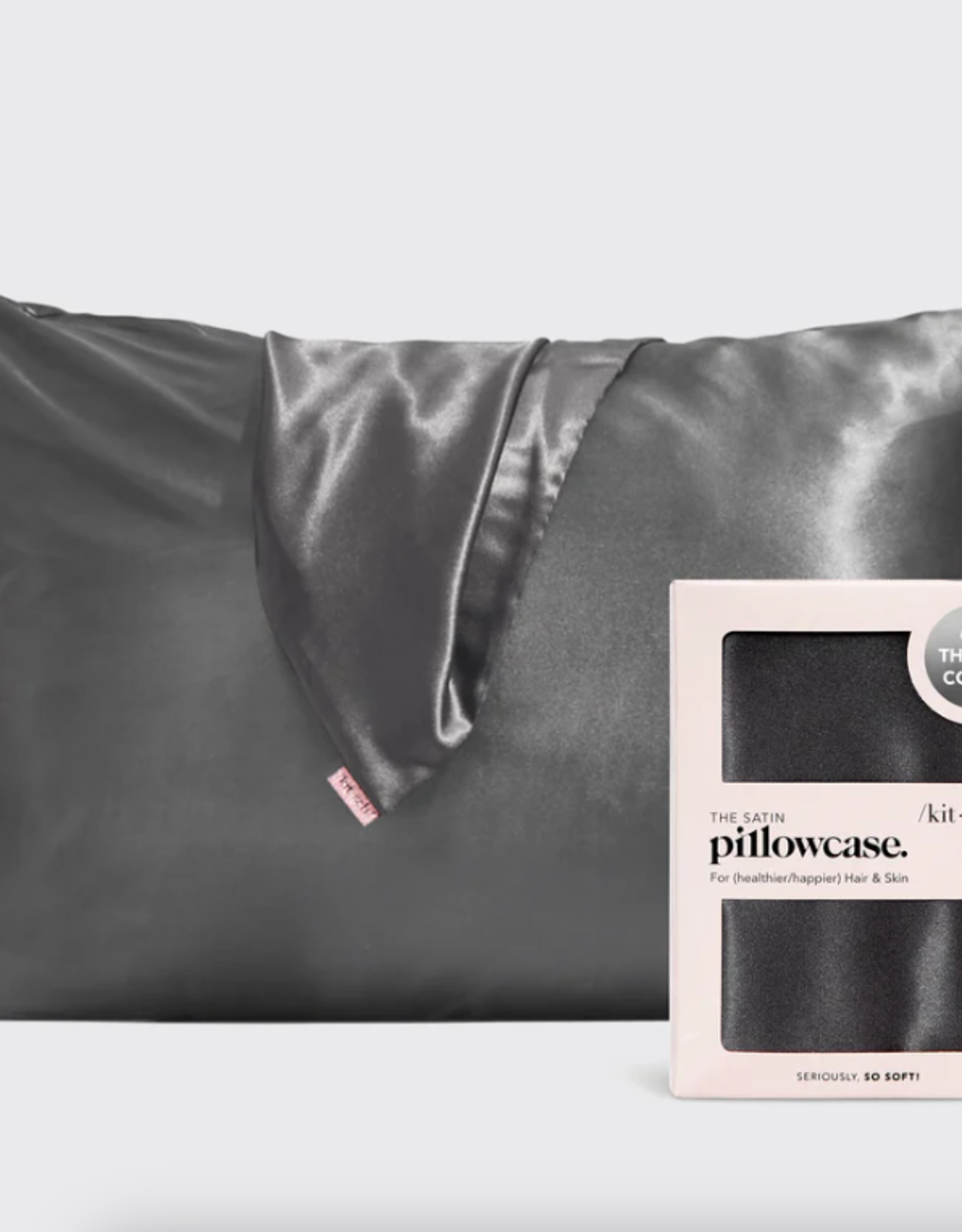 Satin Pillowcase Standard Charcoal