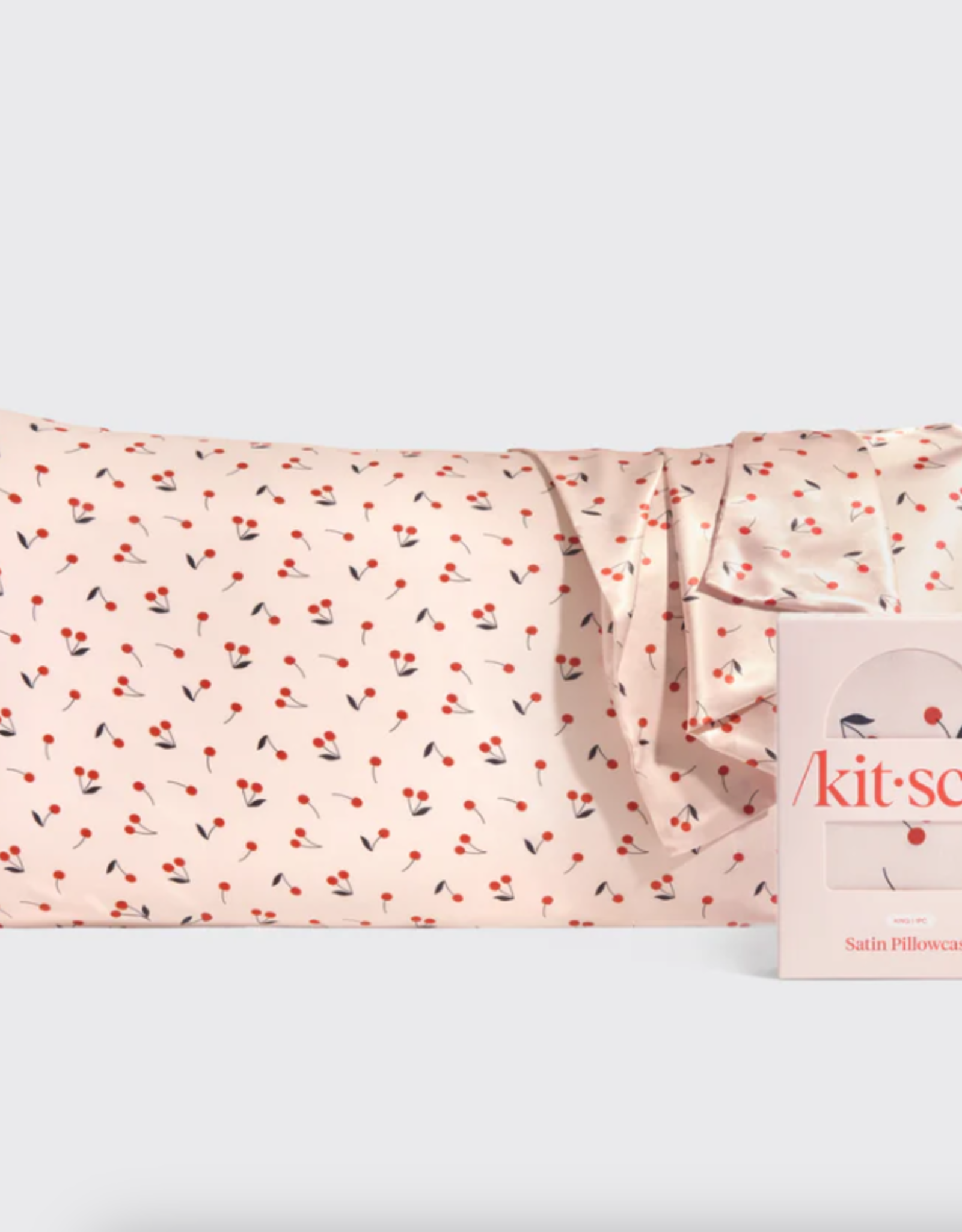 Satin Pillowcase King Cherry Print
