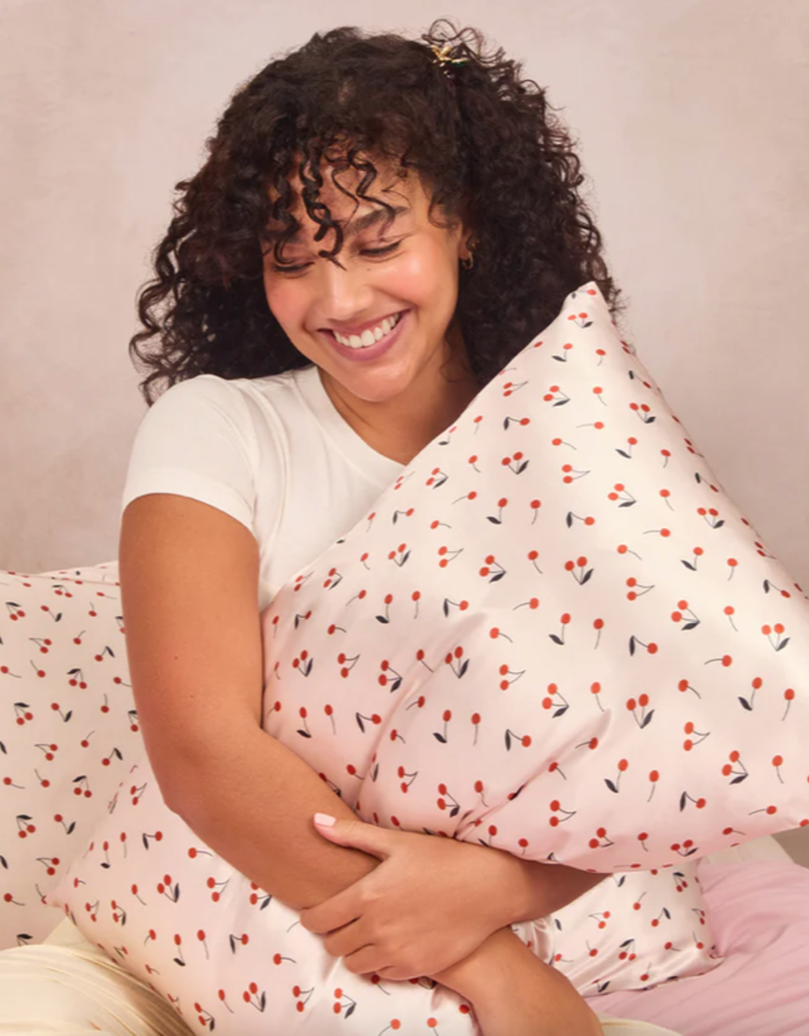 Satin Pillowcase King Cherry Print