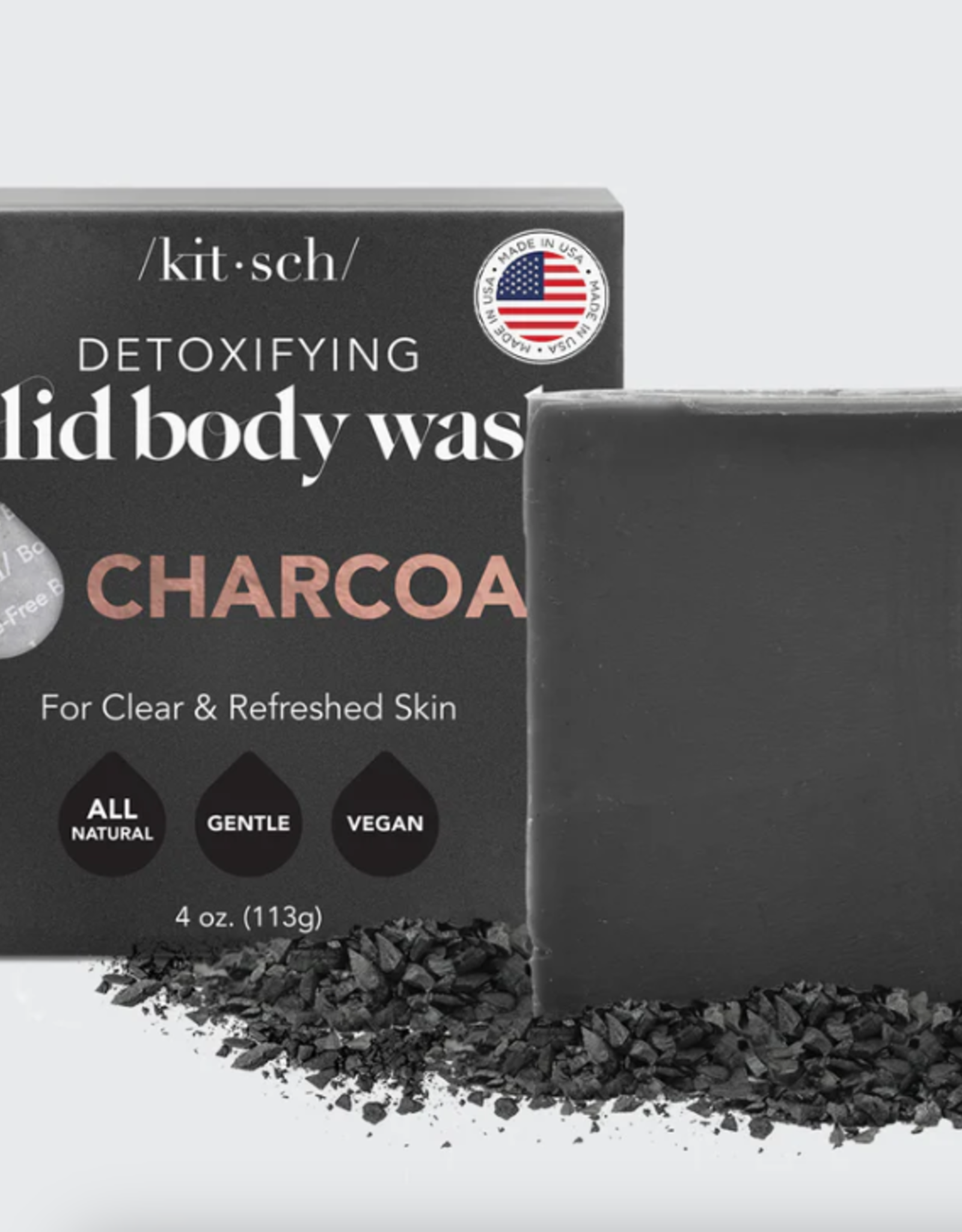Body Wash Bar Charcoal Detoxifying