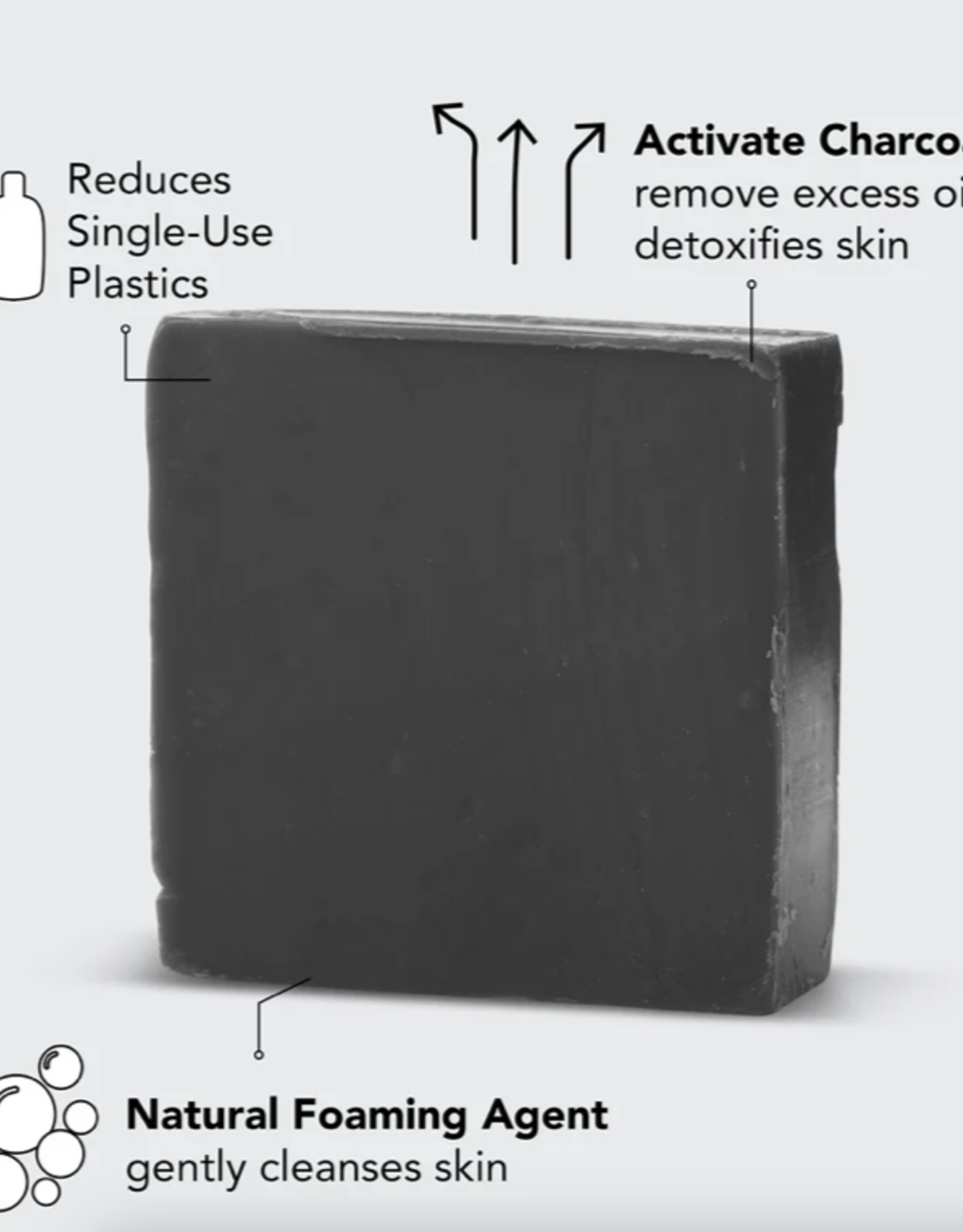 Body Wash Bar Charcoal Detoxifying