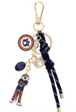 Auburn Tigers Cluster Bag Charm Navy/Gold