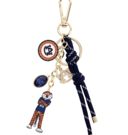 Auburn Tigers Cluster Bag Charm Navy/Gold