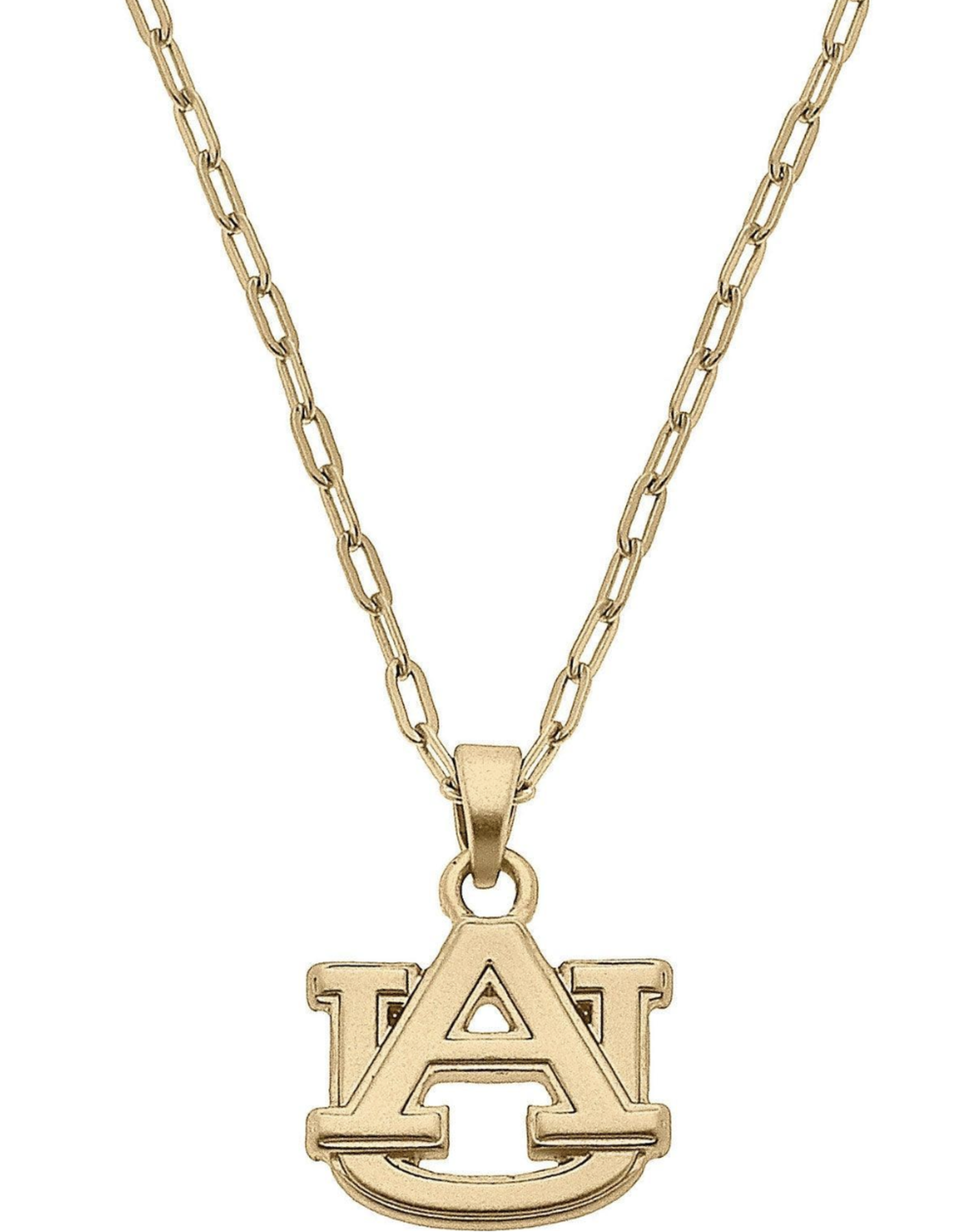 Auburn University Logo 24K Gold Plated Delicate Necklace