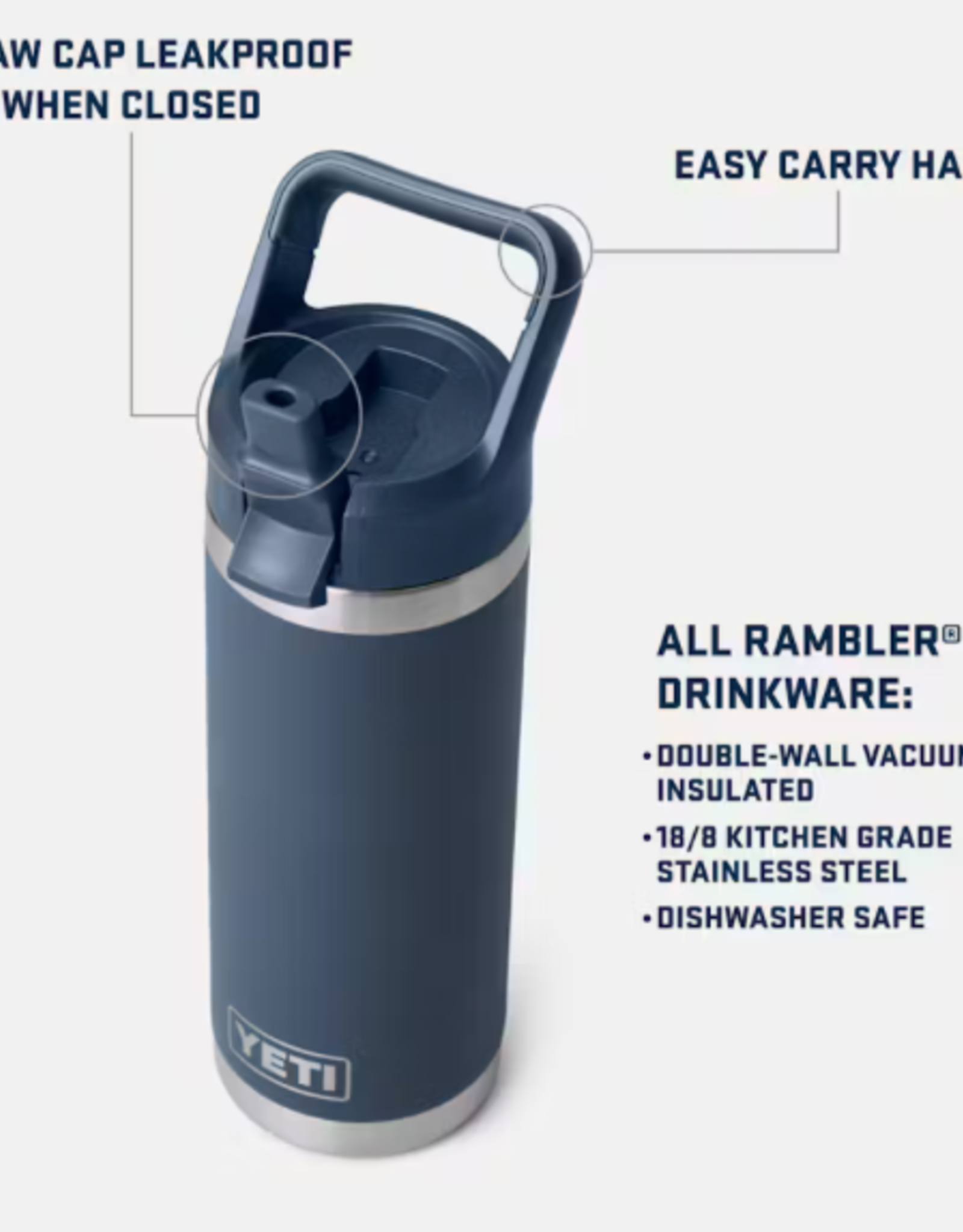 Rambler 18oz Straw Bottle Cherry Blossom