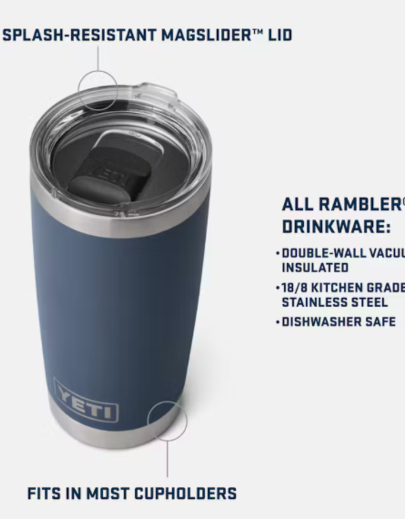 Rambler 20oz Tumbler Black Forest Green