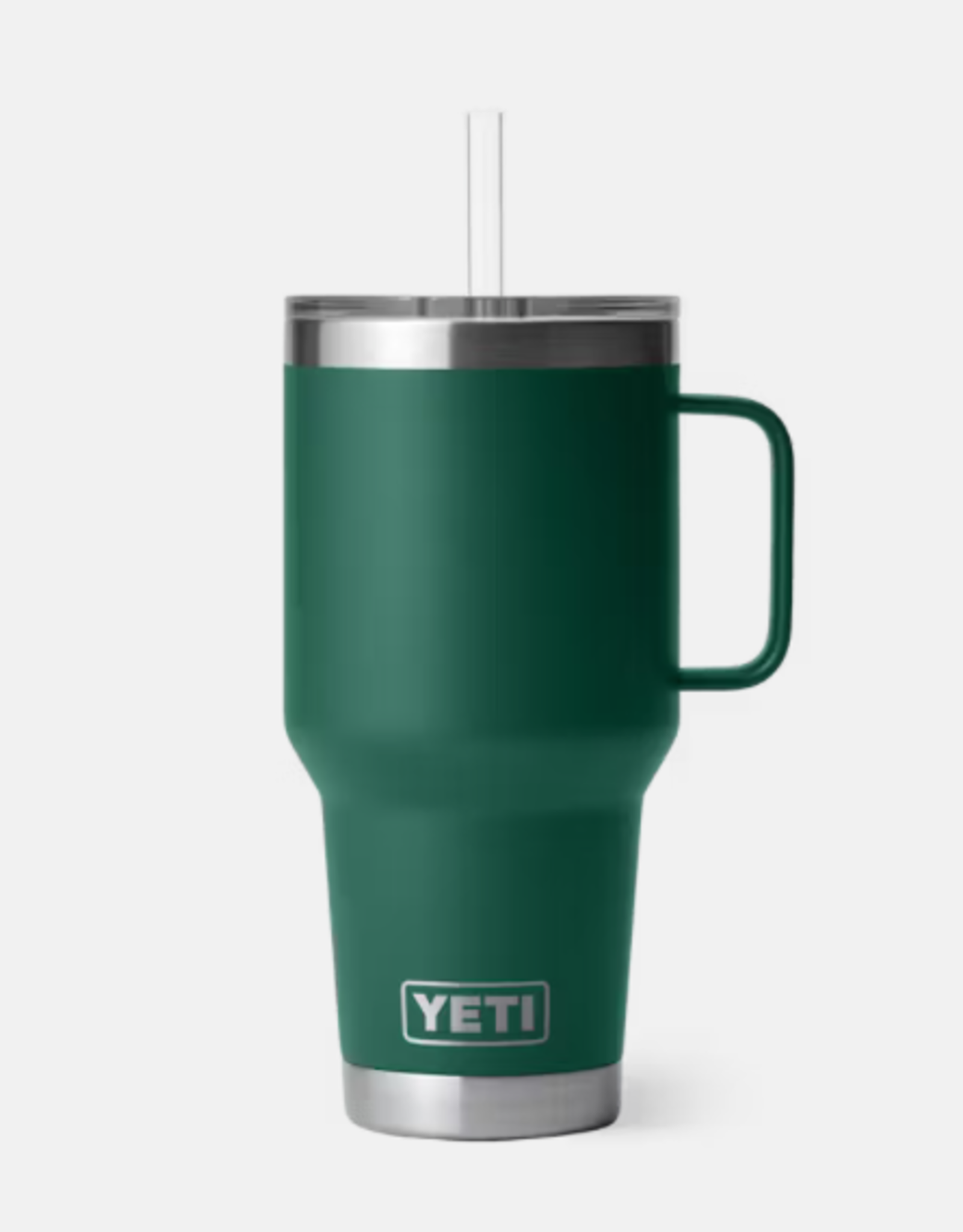 Rambler 35oz Straw Mug Black Forest Green