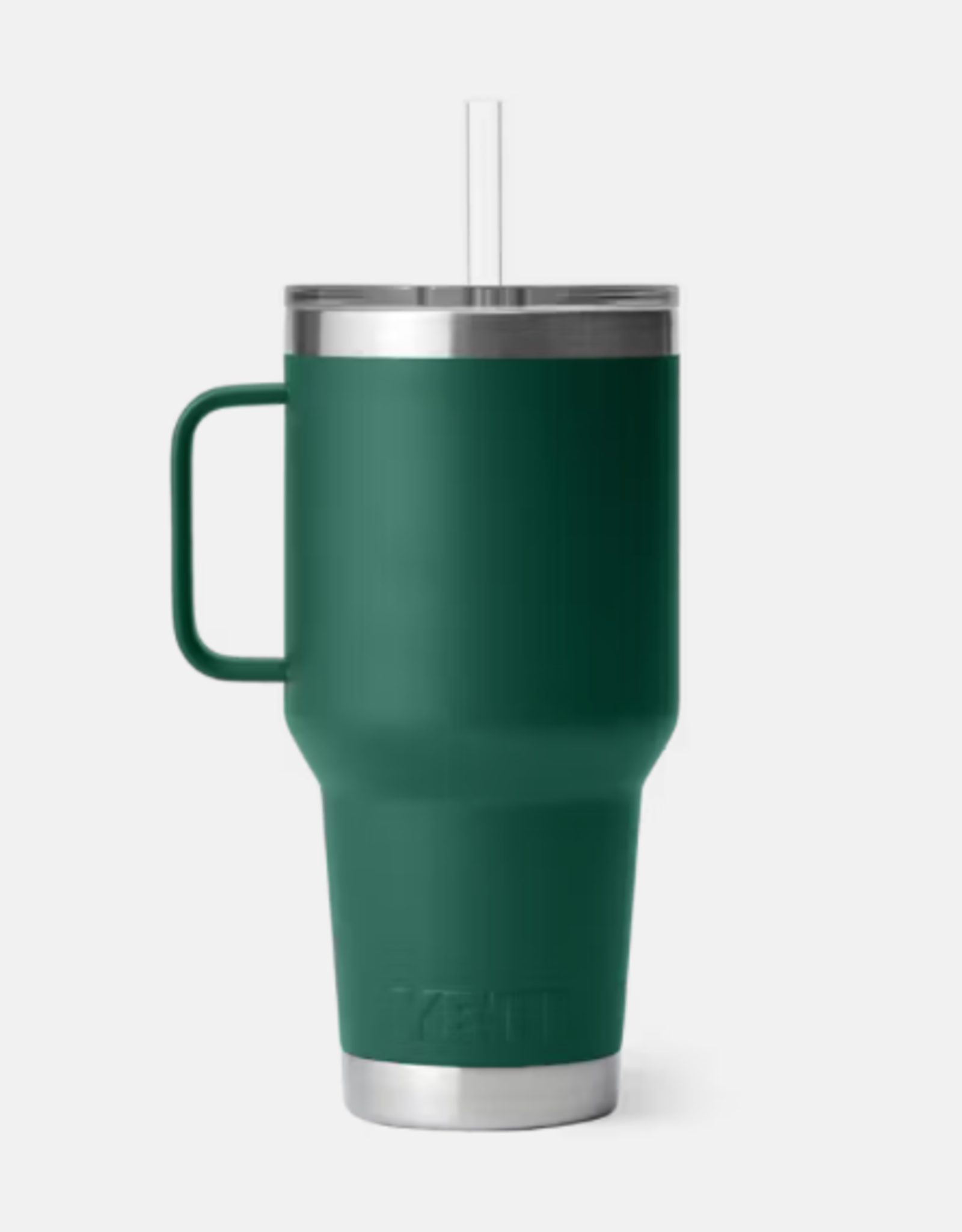 Rambler 35oz Straw Mug Black Forest Green