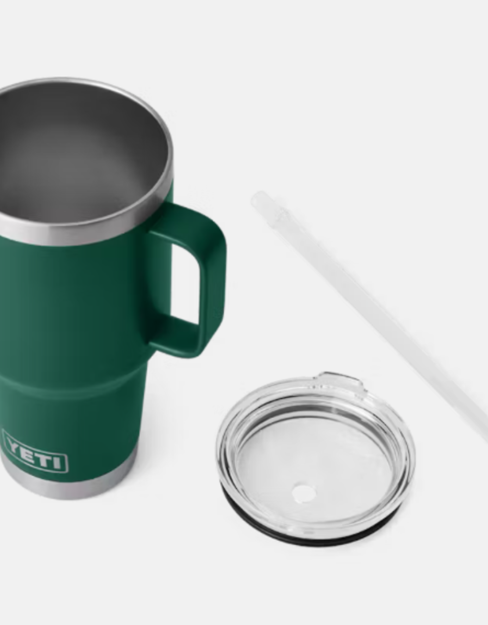 Rambler 35oz Straw Mug Black Forest Green