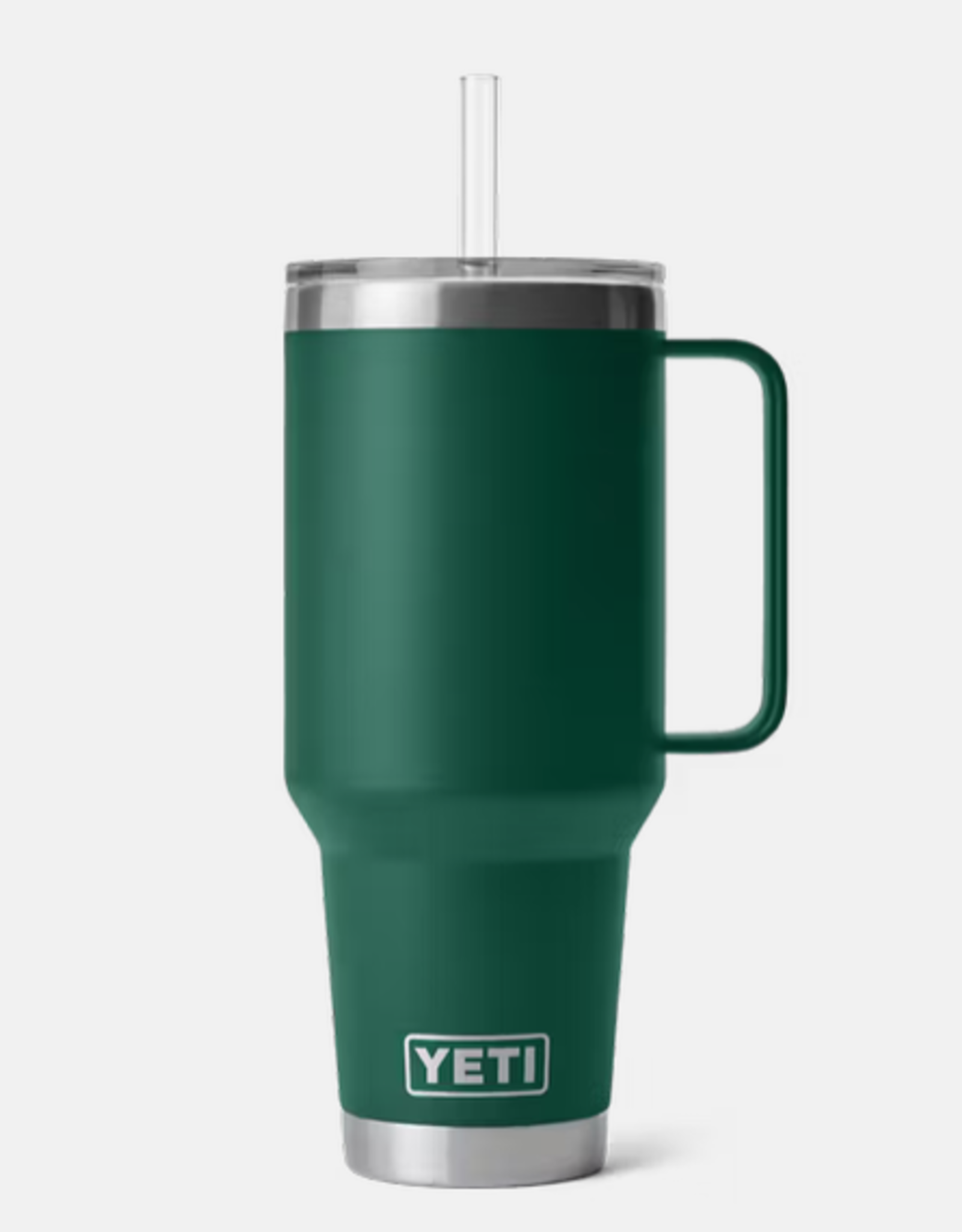 Rambler 42oz Straw Mug Black Forest Green